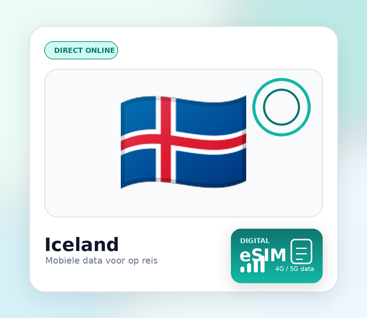 IJsland eSIM – mobiel internet op reis