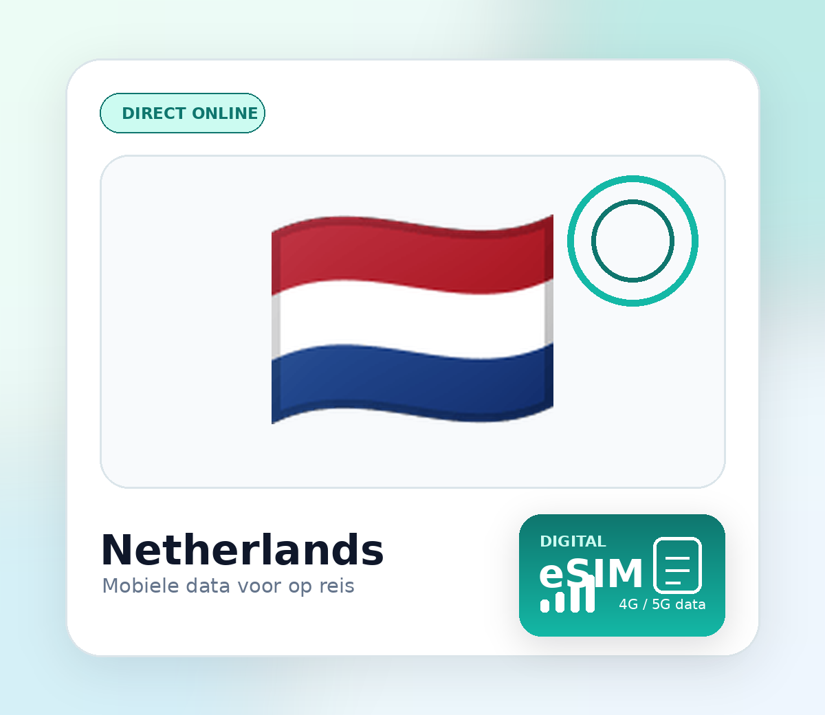 Nederland eSIM – mobiel internet op reis