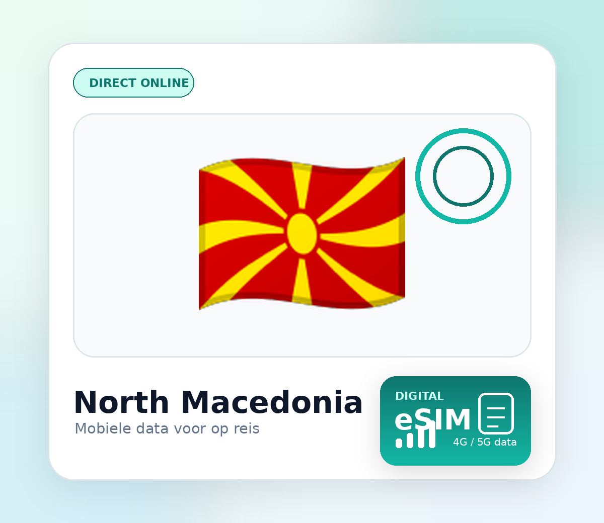 Noord-Macedonië eSIM – mobiel internet op reis