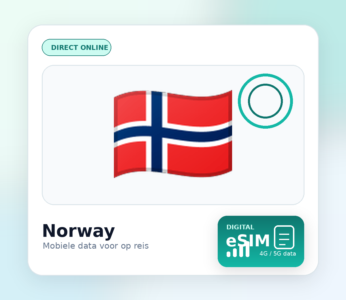 Noorwegen eSIM – mobiel internet op reis