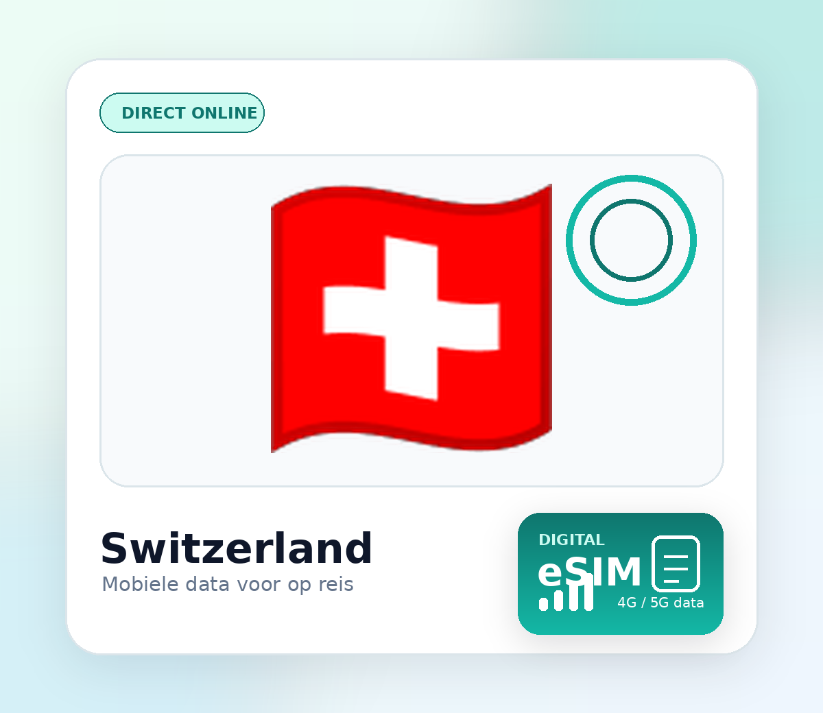 Zwitserland eSIM – mobiel internet op reis