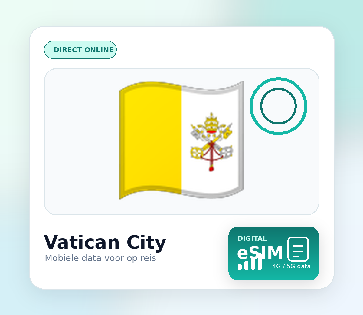 Vaticaanstad eSIM – mobiel internet op reis
