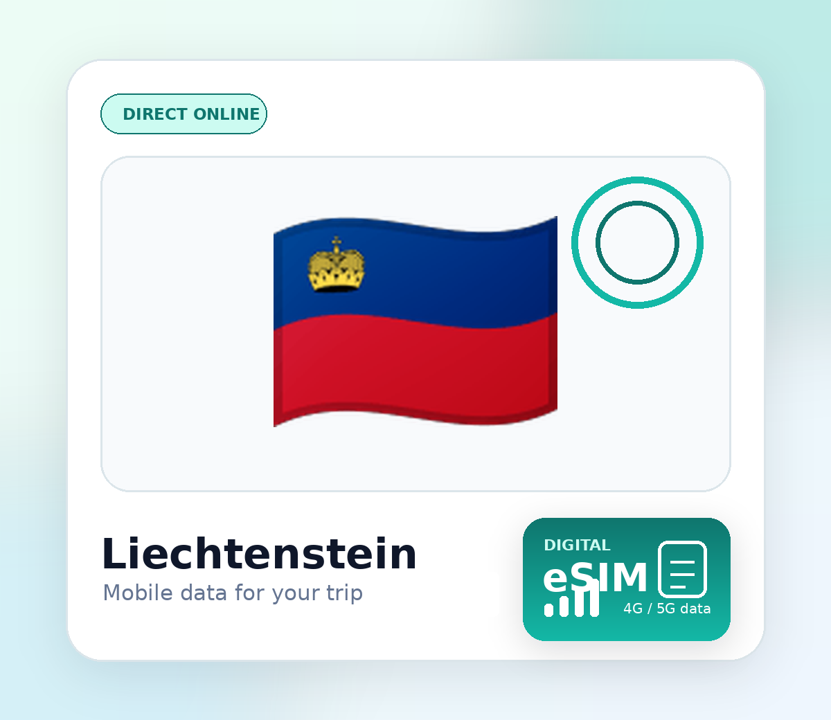 Liechtenstein eSIM – mobiel internet op reis
