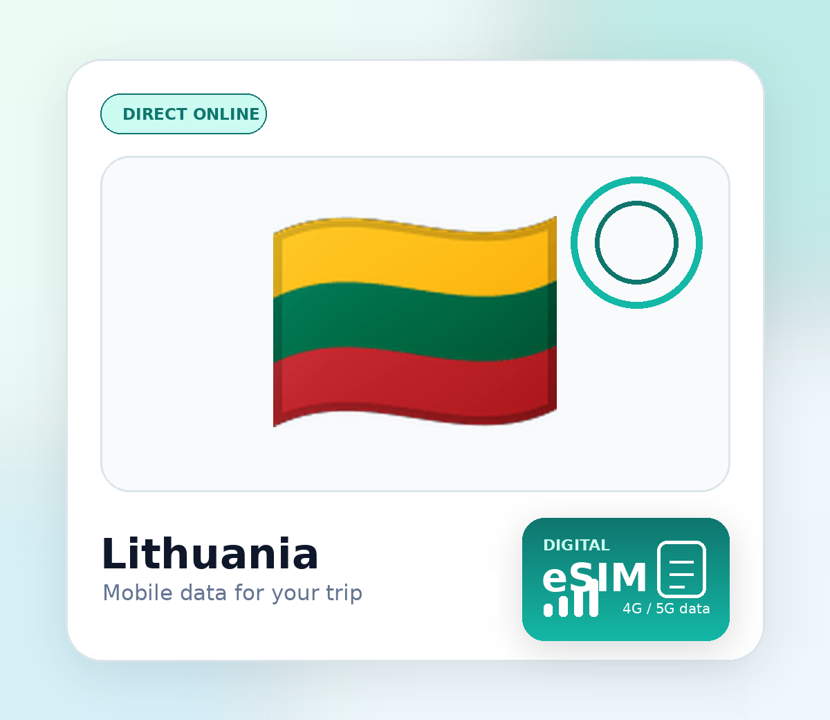 Litouwen eSIM – Mobiel internet voor op reis